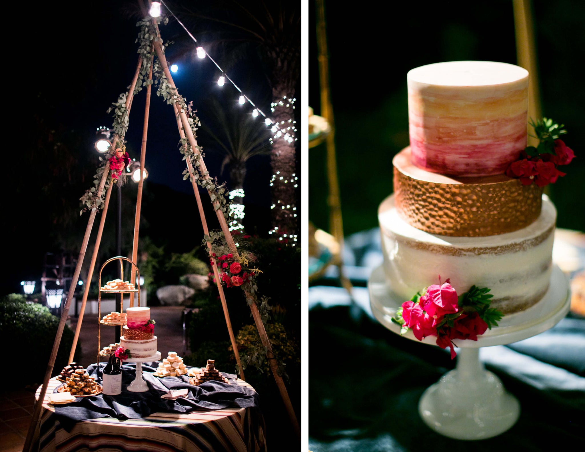 Wedding tipi + cake - Wildflora © 2017 Marisa + Mikes Wedding  