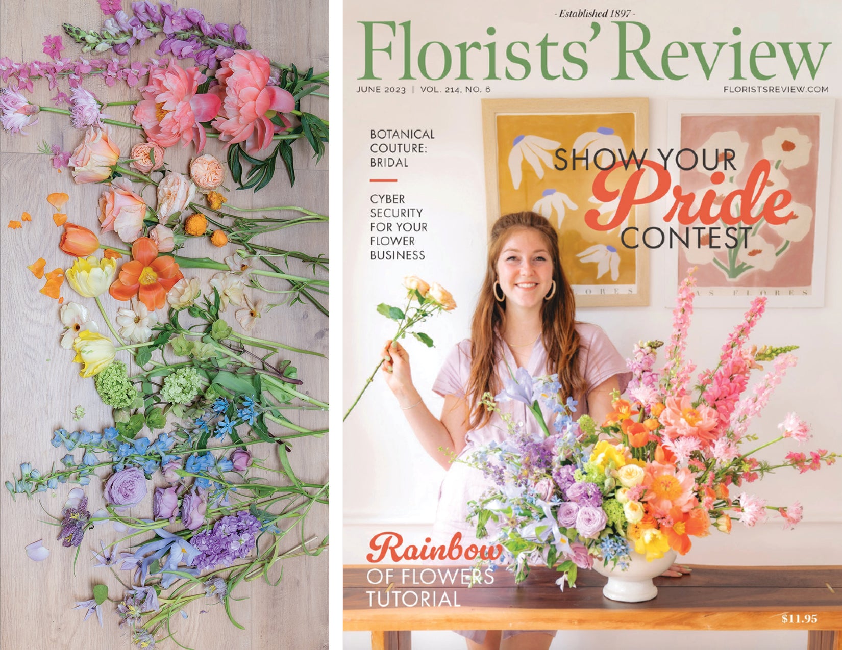 WildFlora Florists' Review Pride Rainbow Arrangement June