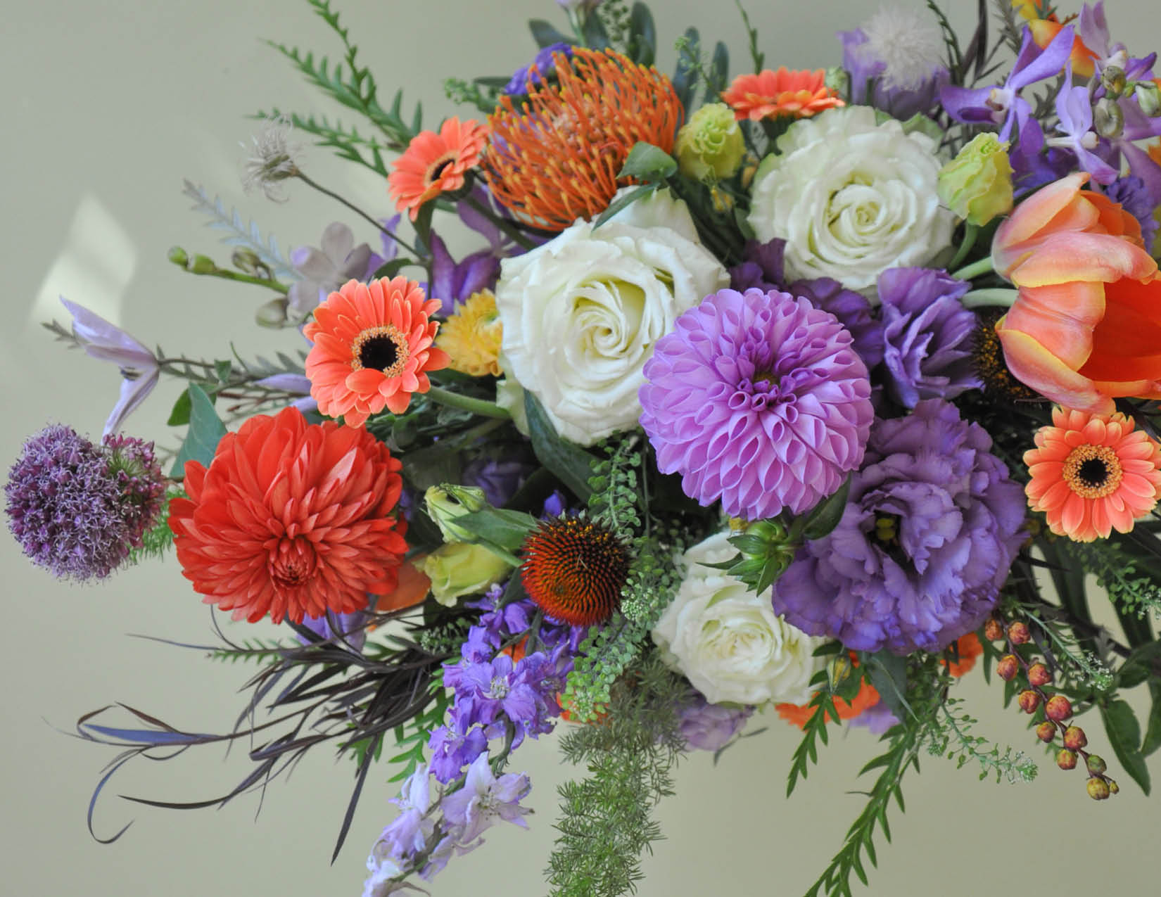 wildflora spooky season halloween October flower floral color palettes purple green chartreuse orange pumpkin