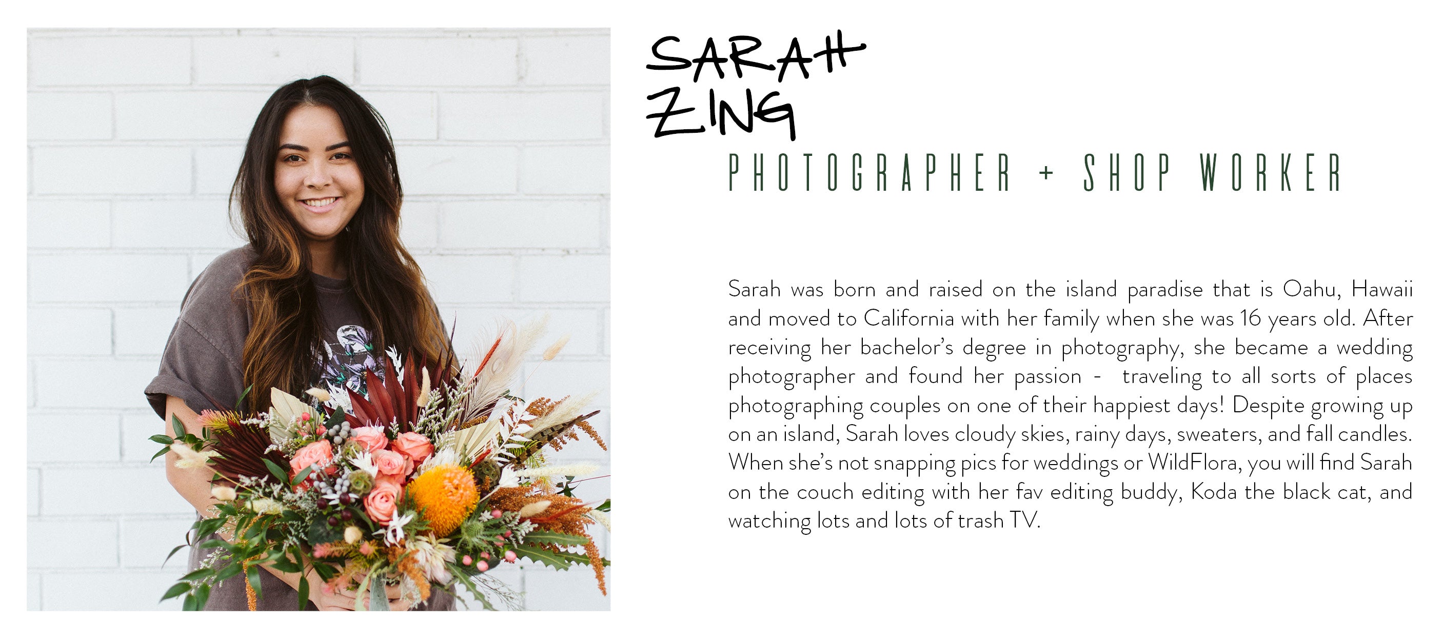 WildFlora staff sarah zing photographer shop worker designer