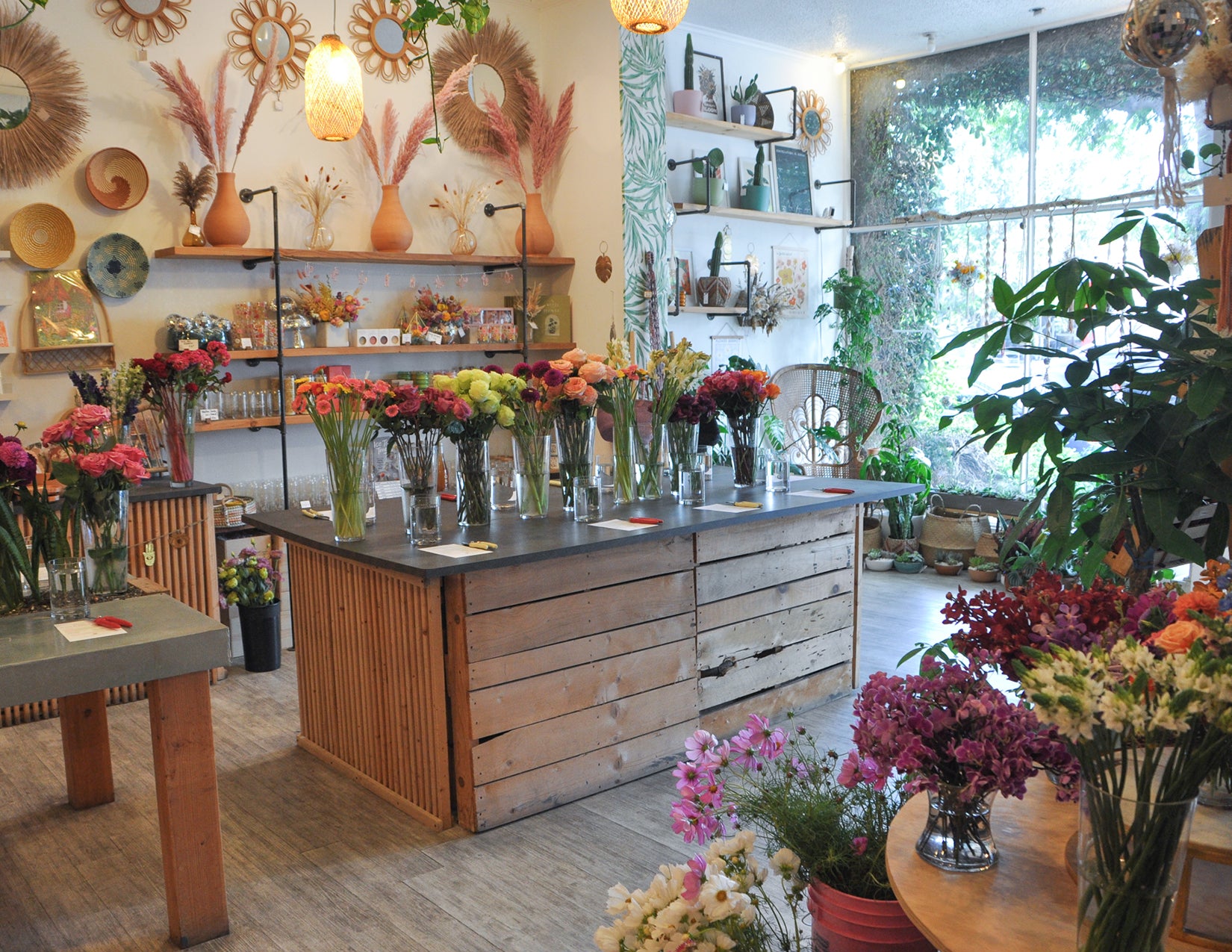 wildflora blog workshop flower arranging succulent planter florist shop teaching how to education studio city store vases cut stems roses