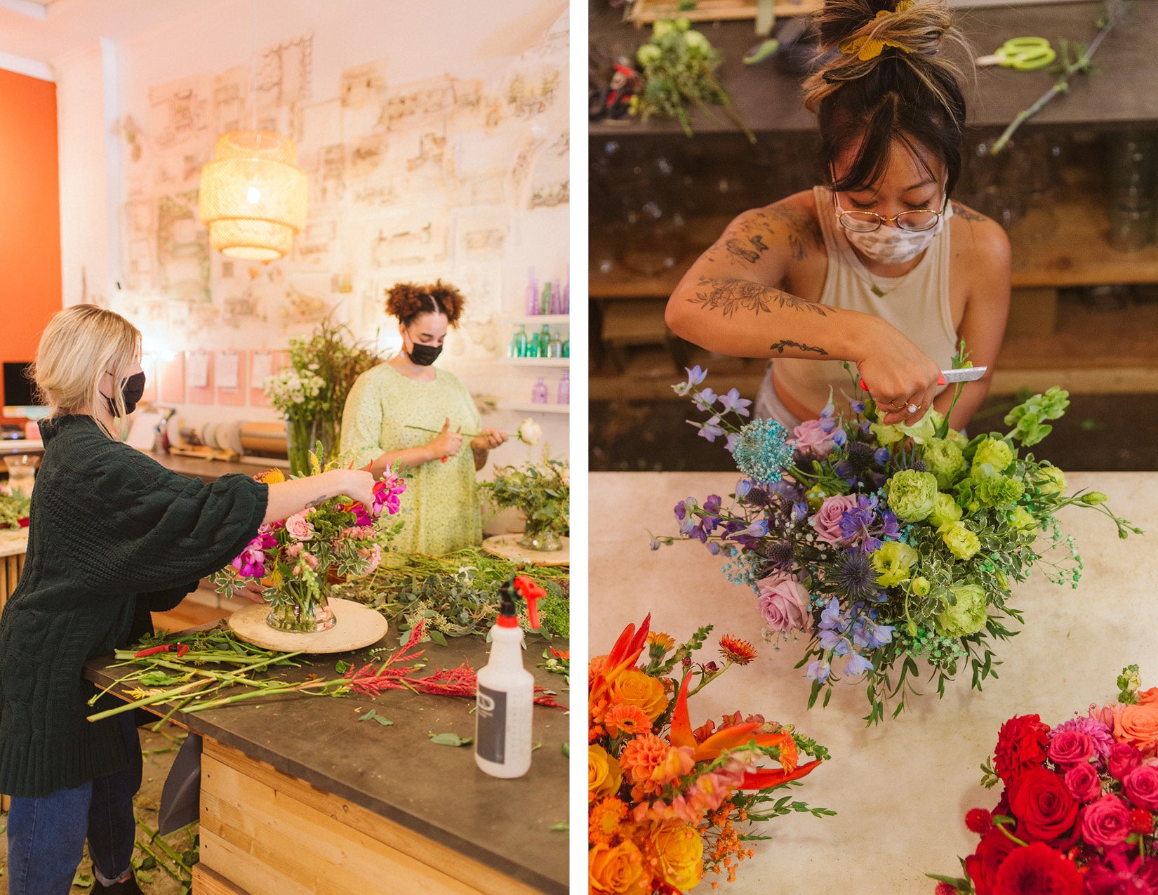 WildFlora small shop Saturday holiday business woman-owned behind the scenes fresh flowers florist