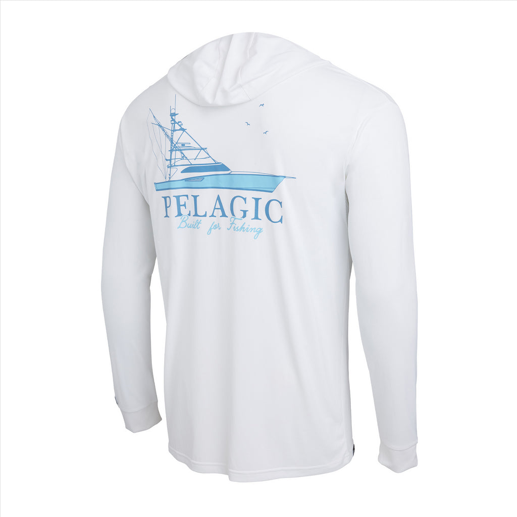 Pelagic Gear AquaTek Marlin Mind Fishing Shirt, White – Pelagic