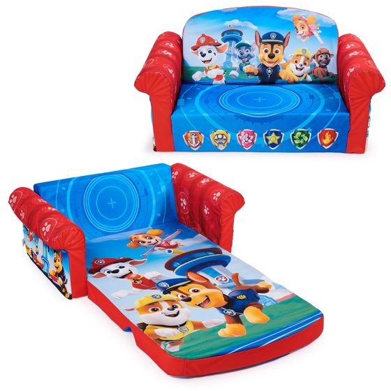 Marshmallow Furniture 2-in-1 Flip Open Foam Sofa for Kids, Paw Patrol