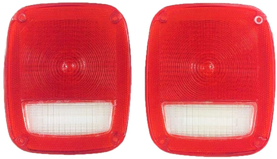 A-Team Performance Acrylic Rear Tail Light Taillight Lens Set Compatible  with Jeep Wrangler CJ 76-86 TJ YJ — Southwest Performance Parts