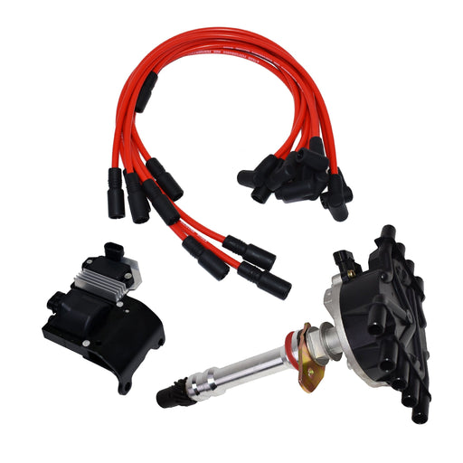 6001BK BlackOut Series Performance HEI Distributor. Fits SB and BB  Chevrolet. Black Cap.