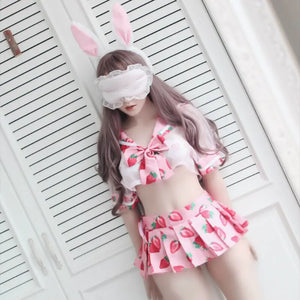 Strawberry Printed Cosplay Costume - Athletic Healthy Life