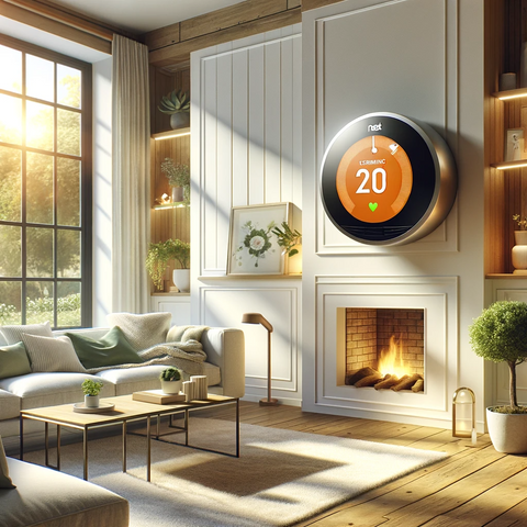 Nest learning thermostat with installation