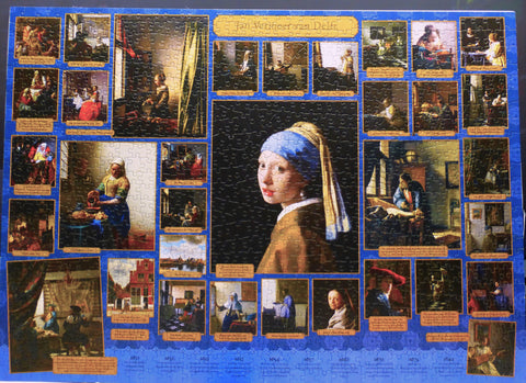 collage of Vermeer paintings as a puzzle