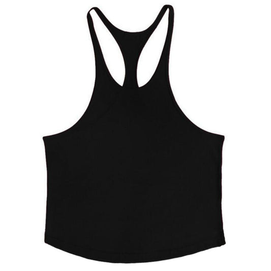 Men's Sleeveless Y Back Bodybuilding Stringer Tank Top Shirts Crop