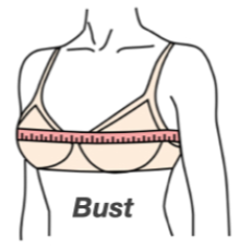 Where to measure bust for post op after surgery bra