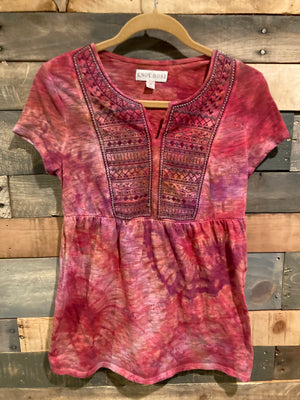 Tribal Rose Beaded & Embroidered Top - XS/S - Wild Earth Pottery