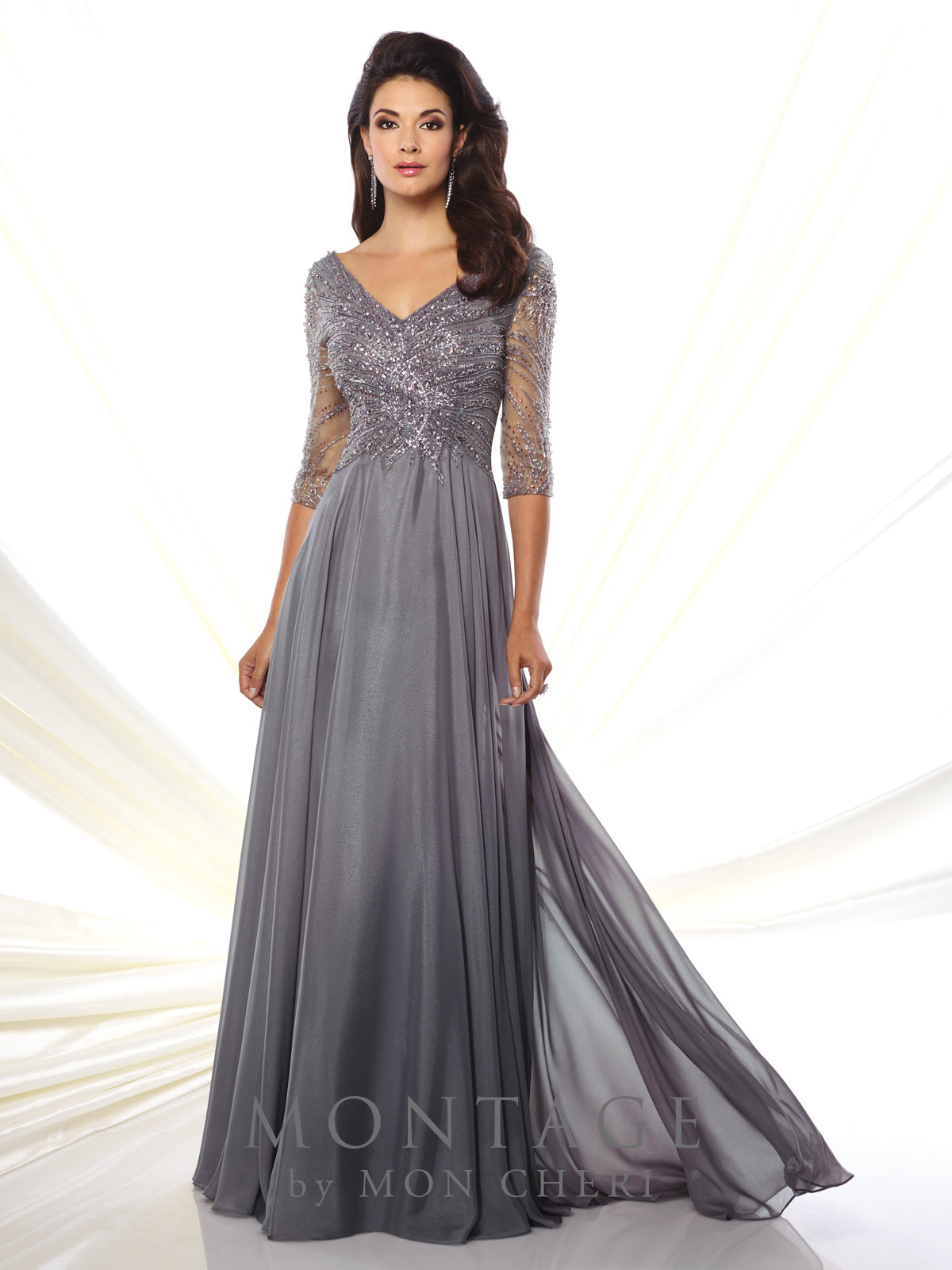 chiffon a line gown