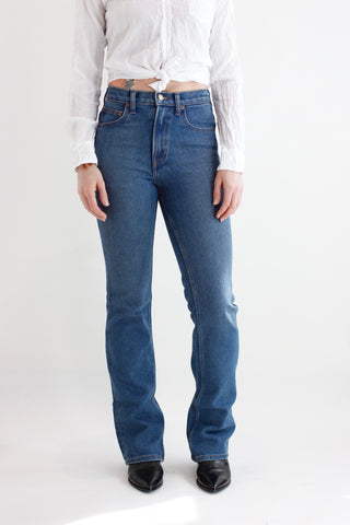 Leni Hi flare b sides denim