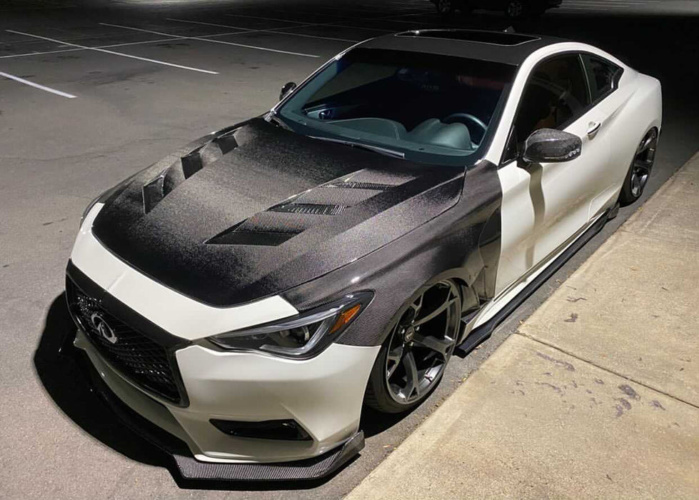 infiniti q60 custom hood