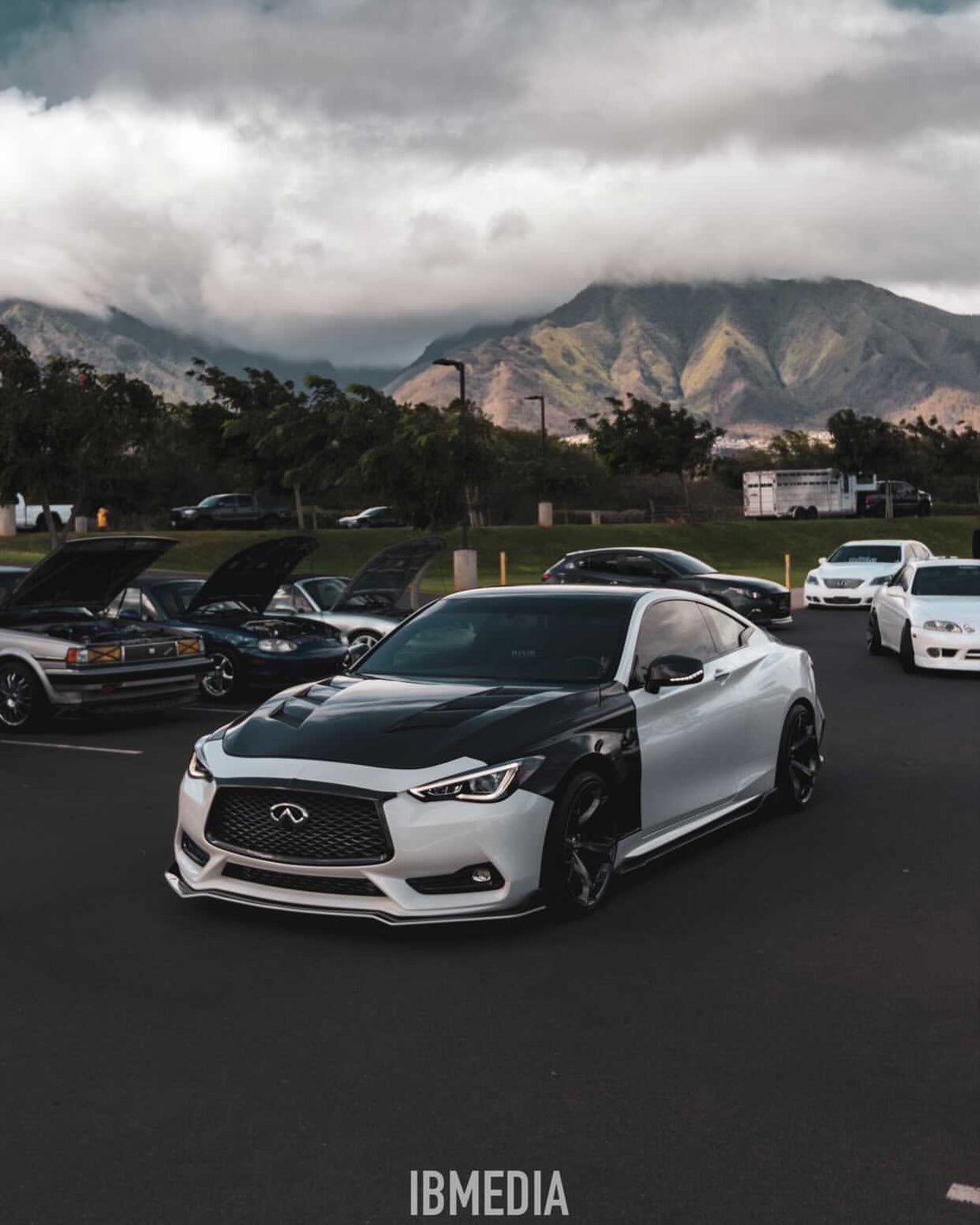 q60 carbon fiber hood