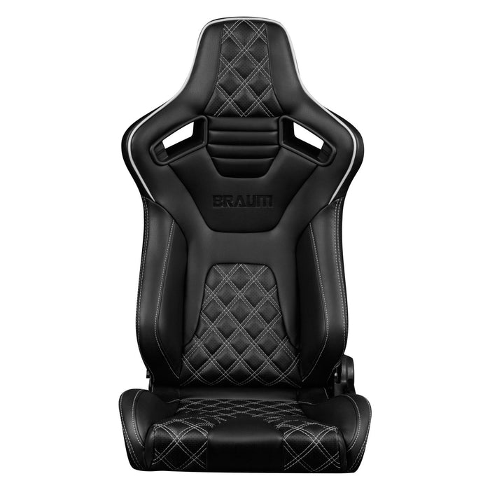 Braum Racing Elite-X Series Racing Seats - Diamond Edition (White Stit ...