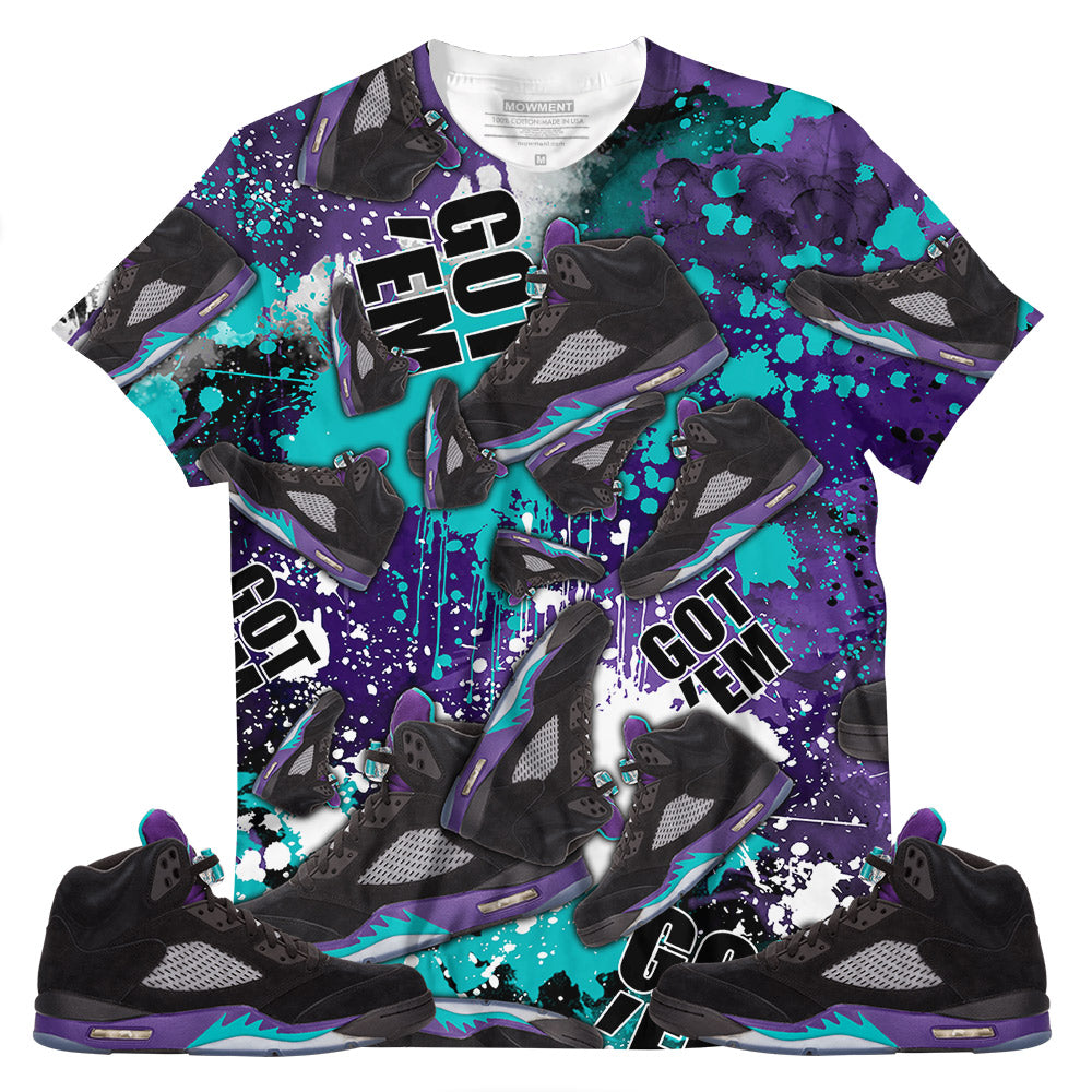 grape 5 jordan shirts