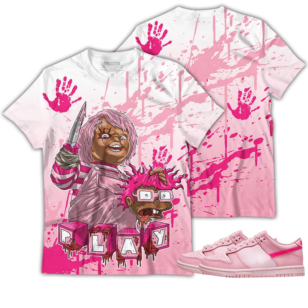 Shirt To Match Dunk Low Triple Pink - Chucky Chuckie Kills Halloween - Low Triple Pink Gifts Unisex Matching 3D T-Shirt