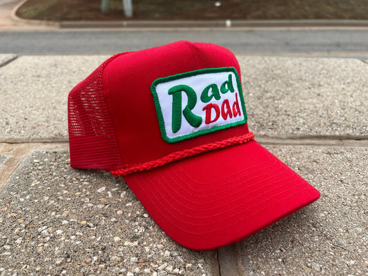 Mountain Dew Old School Hat - Distressed Red Snapback