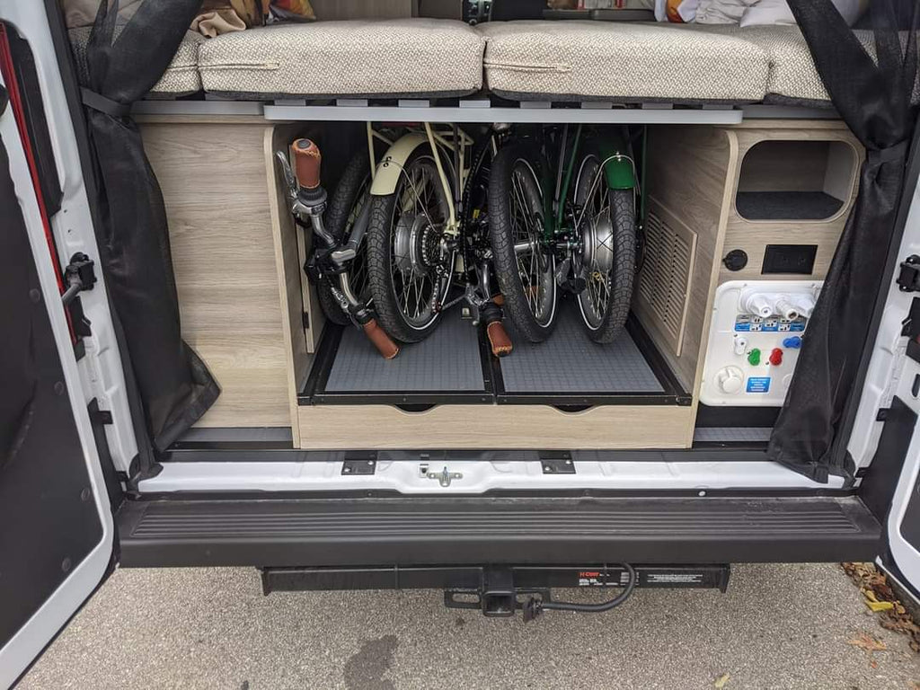 bikes folded in trunk