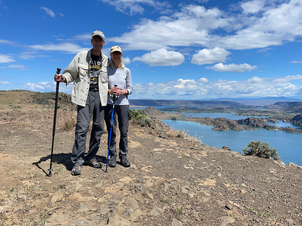 danny and wife on trail