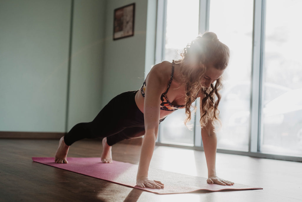 woman doing yoga