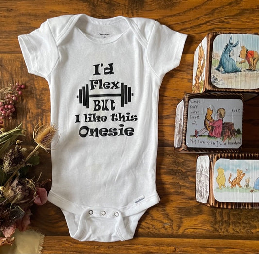 I Would Flex but I Like This One-piece, Fitness Baby Clothes, Baby Boy  Bodysuit, Cute Baby Boy Clothes, Baby Boy Gift 