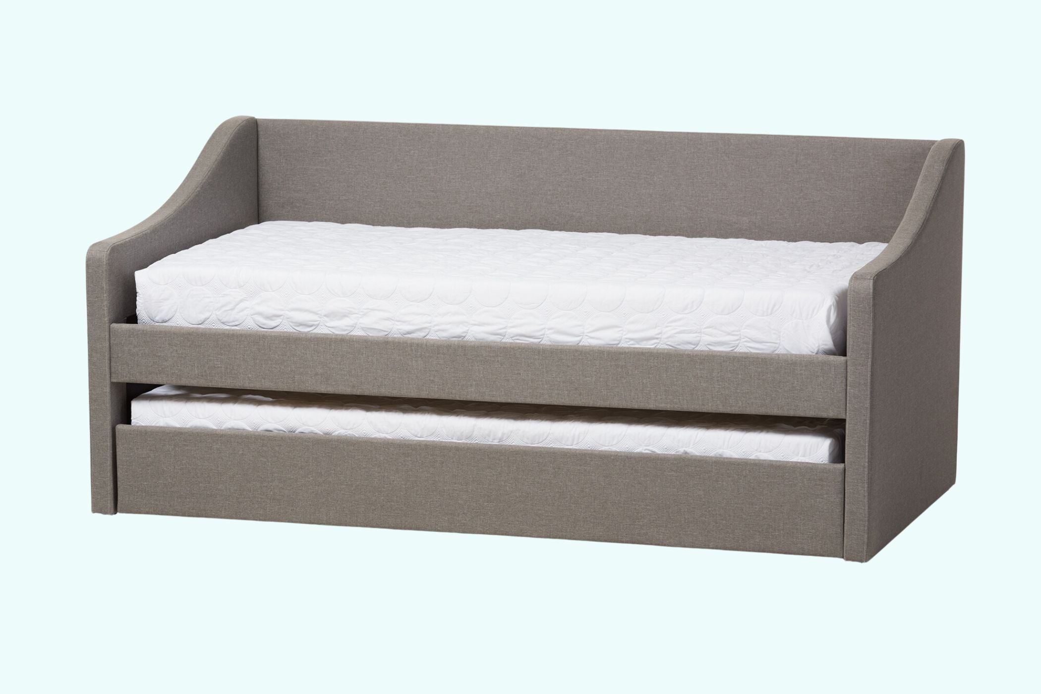 Barnstorm Grey Fabric Upholstered Daybed With Guest Trundle Bed