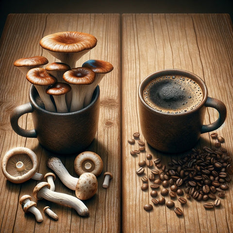 mushroom coffee content vs regular coffee caffeine content