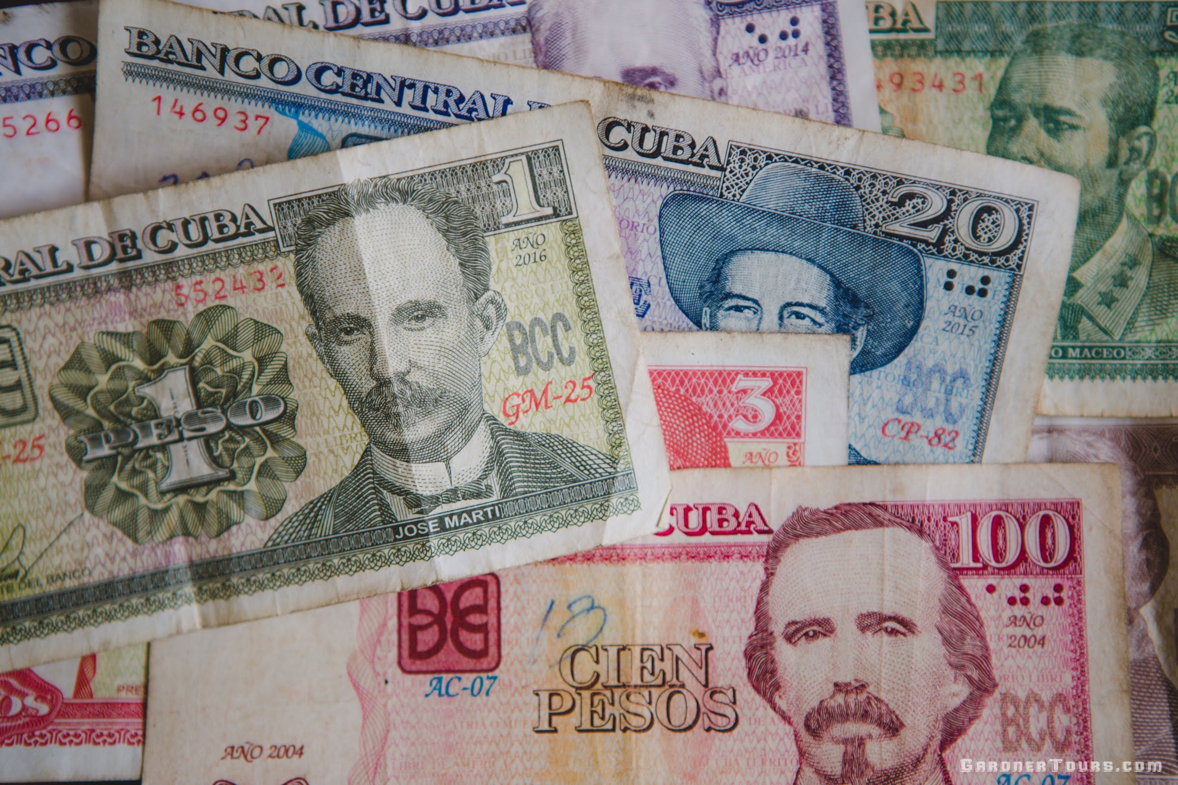 Gardner Tours Luxury Cuba Tours Hospitality Cuban Pesos Laid Out Allowing You to See the Different Bills