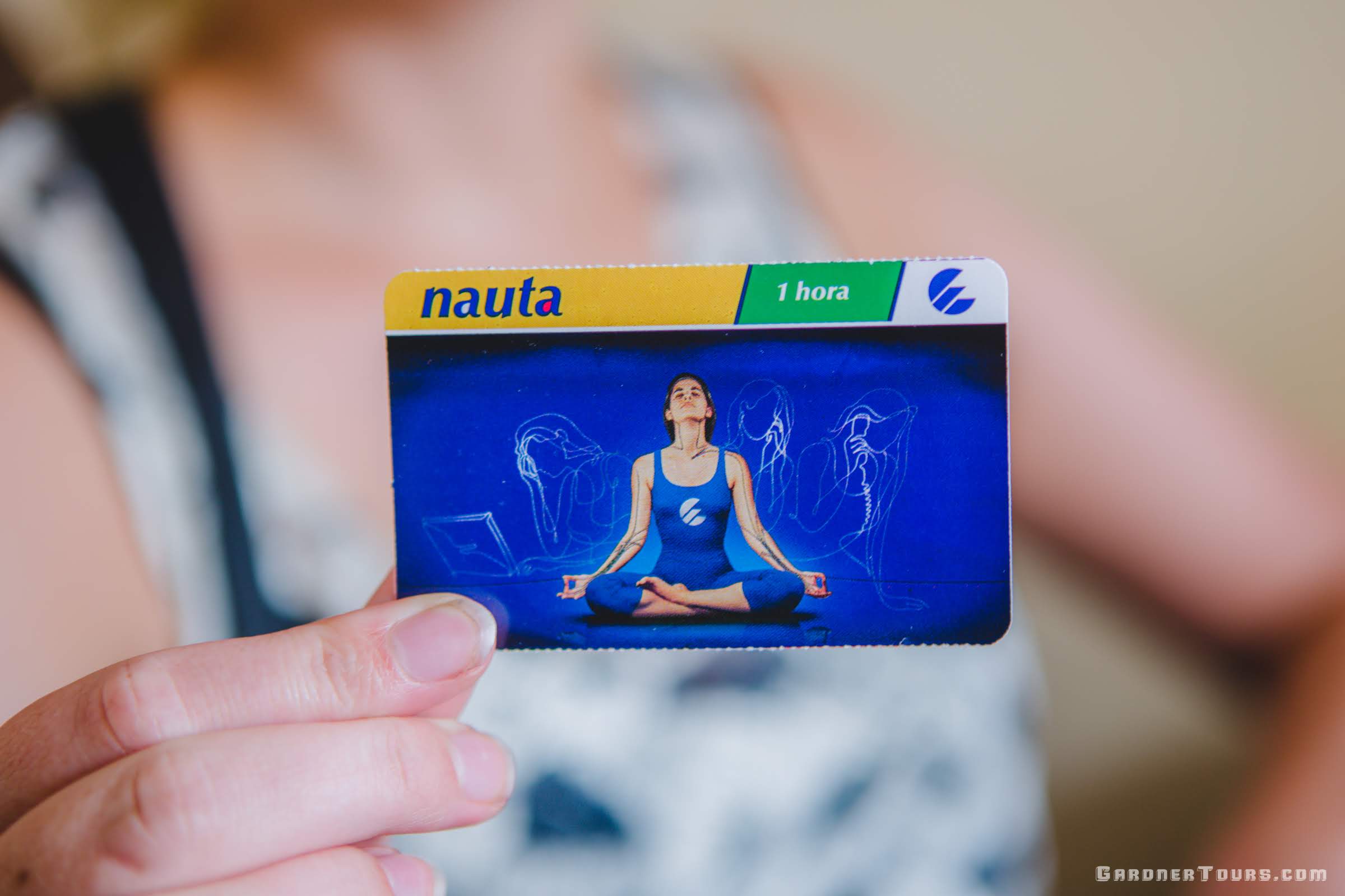 Blue Nauta Internet Card that is used for accessing the internet in Cuba