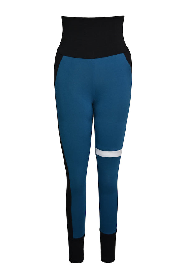 Buy Enamor Blue Color-Block Sports Leggings for Women Online @ Tata CLiQ
