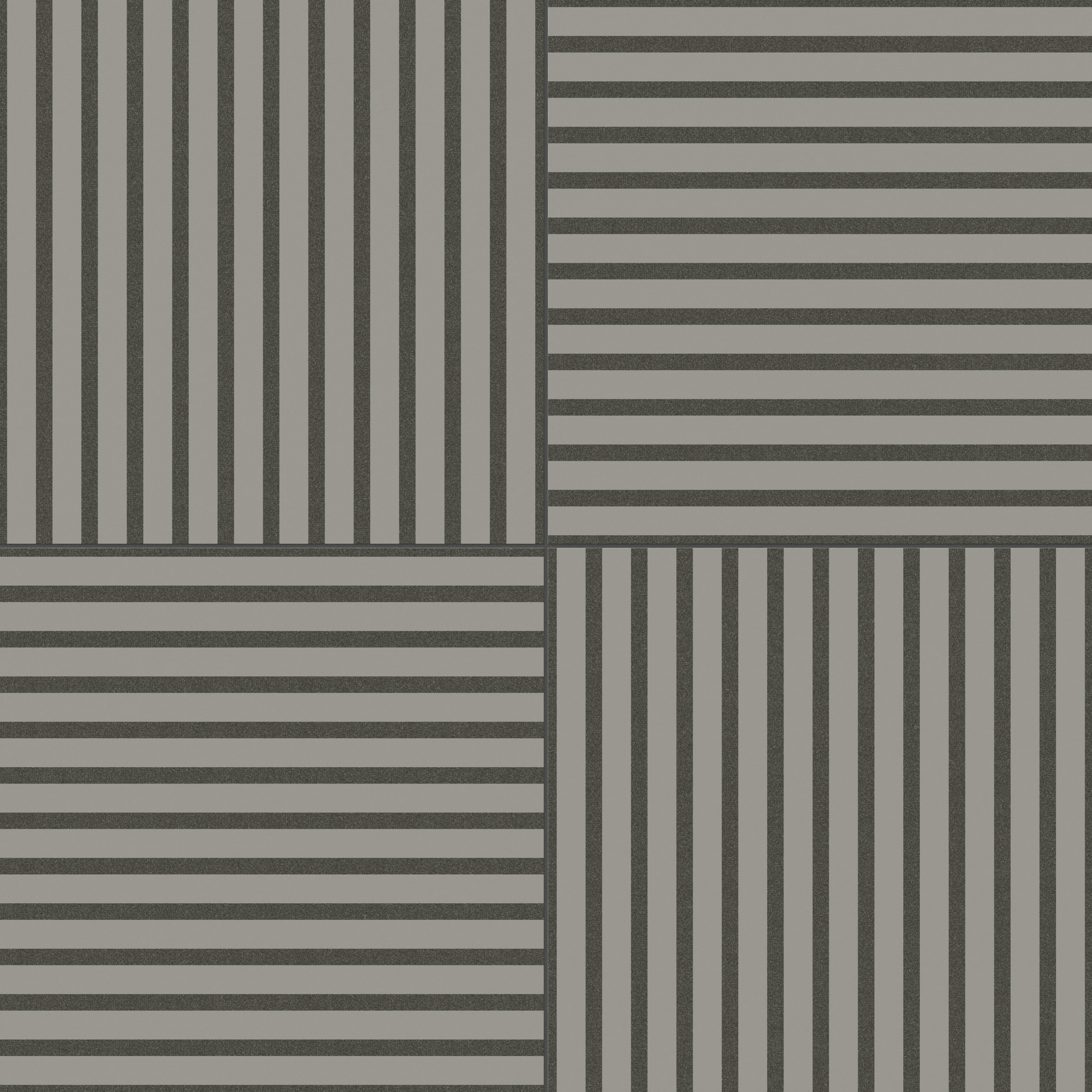 Riley 24x24 Matte Porcelain Tile in Striped Pattern Charcoal
