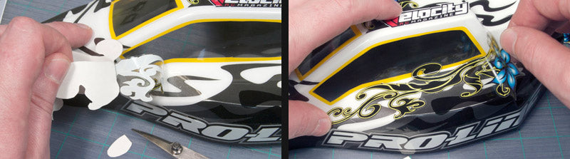 Finish applying xxx main RC Car Stickers