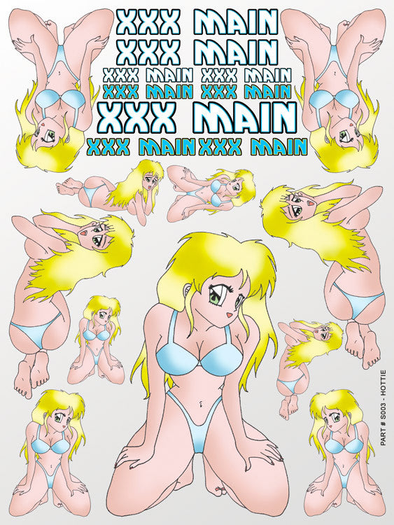 Hottie Sticker Sheet – xxx main Racing