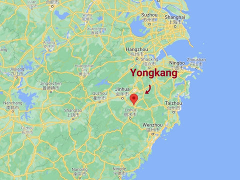 La ubicación de Yongkang en China