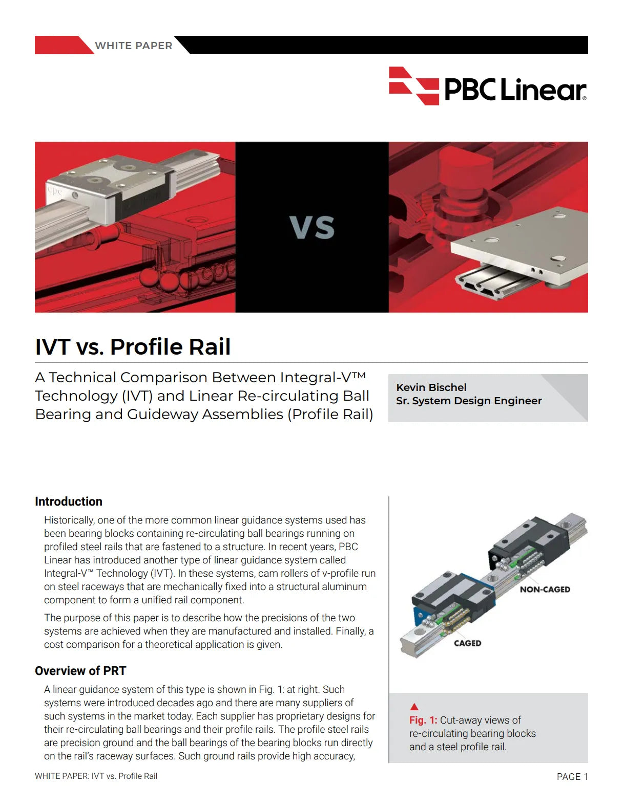 Integral-V V-Wheel Linear Guide System vs Re‐Circulating Ball Bearing Profile Rail Cover