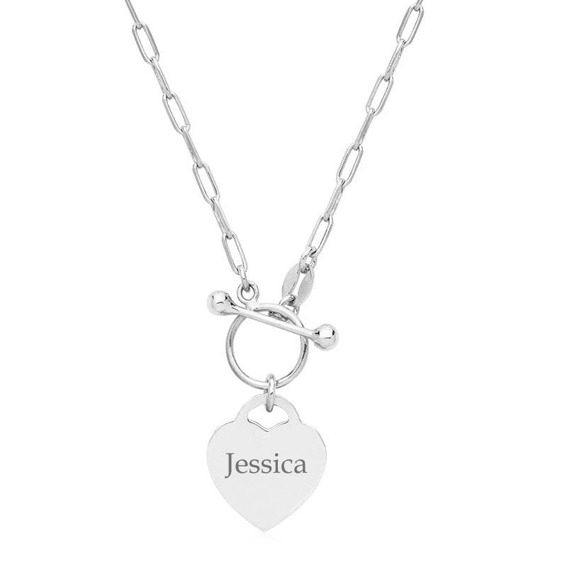 Silver Puffed Heart Necklace — Wendy Warren Jewellery