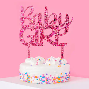 Baby Girl Acrylic Cake Topper - CHICA Boutique + Art Studio