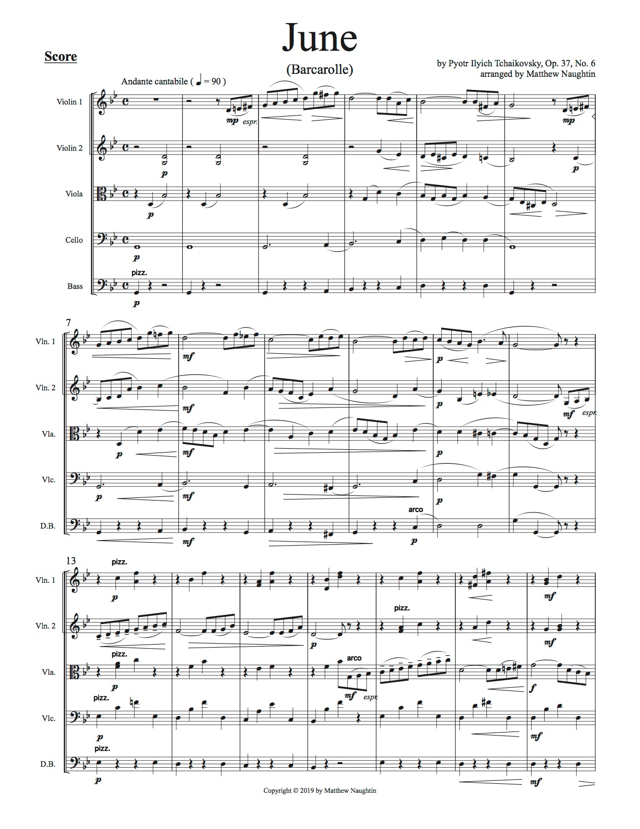 June (Barcarolle) (Tchaikovsky)