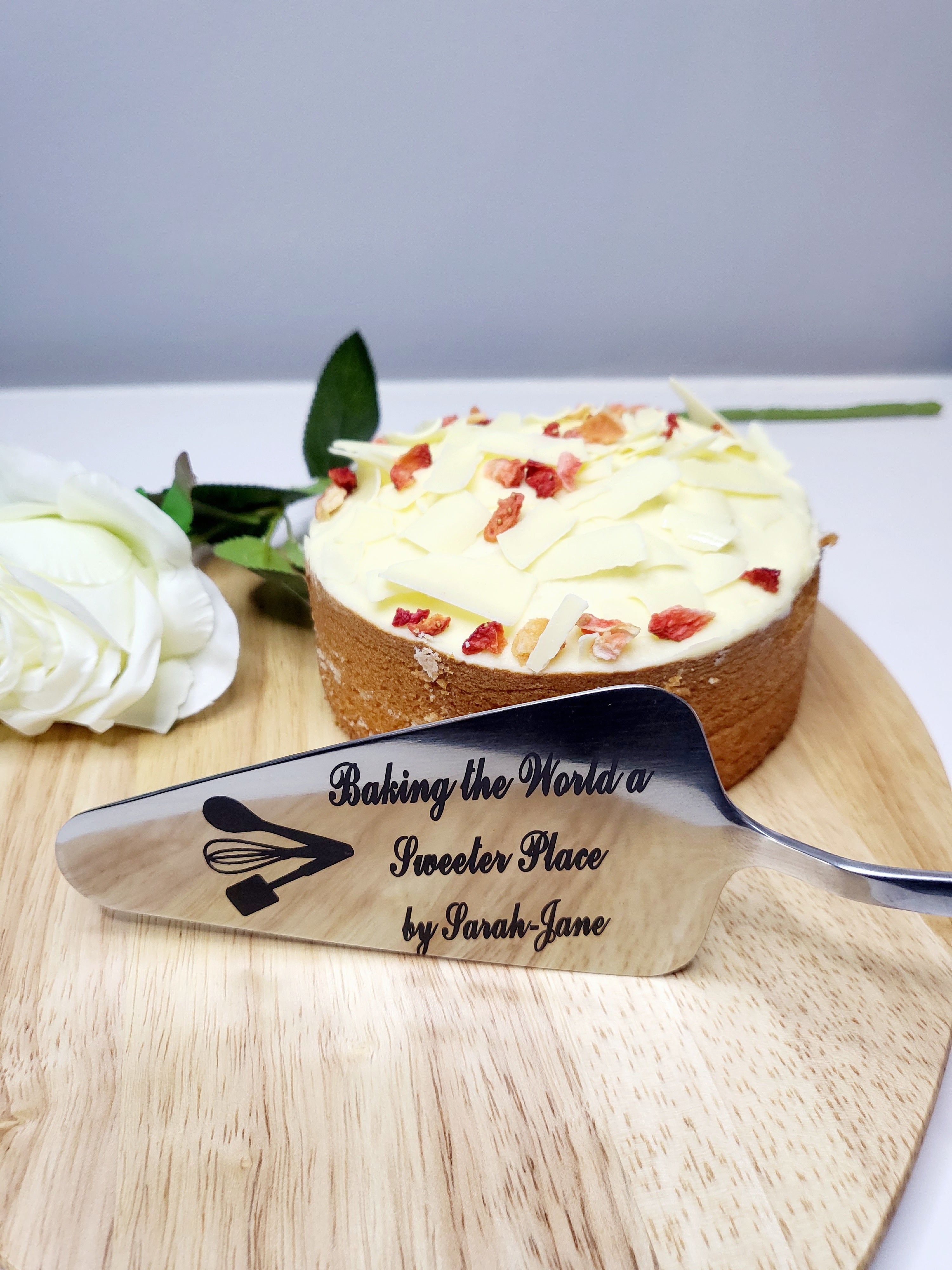 Personalized Cake Knife & Server Set with Double Heart Handles - Famous  Favors