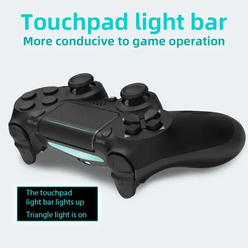 Controle Bluetooth Compatível com PS4/Slim/Pro Wireless Gamepad para PC com Vibração Dupla, Joystick para IOS/Android 2