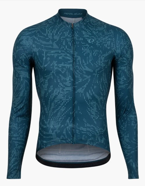 Blue Long Sleeve Cycling Jersey Men's for Hot Weather