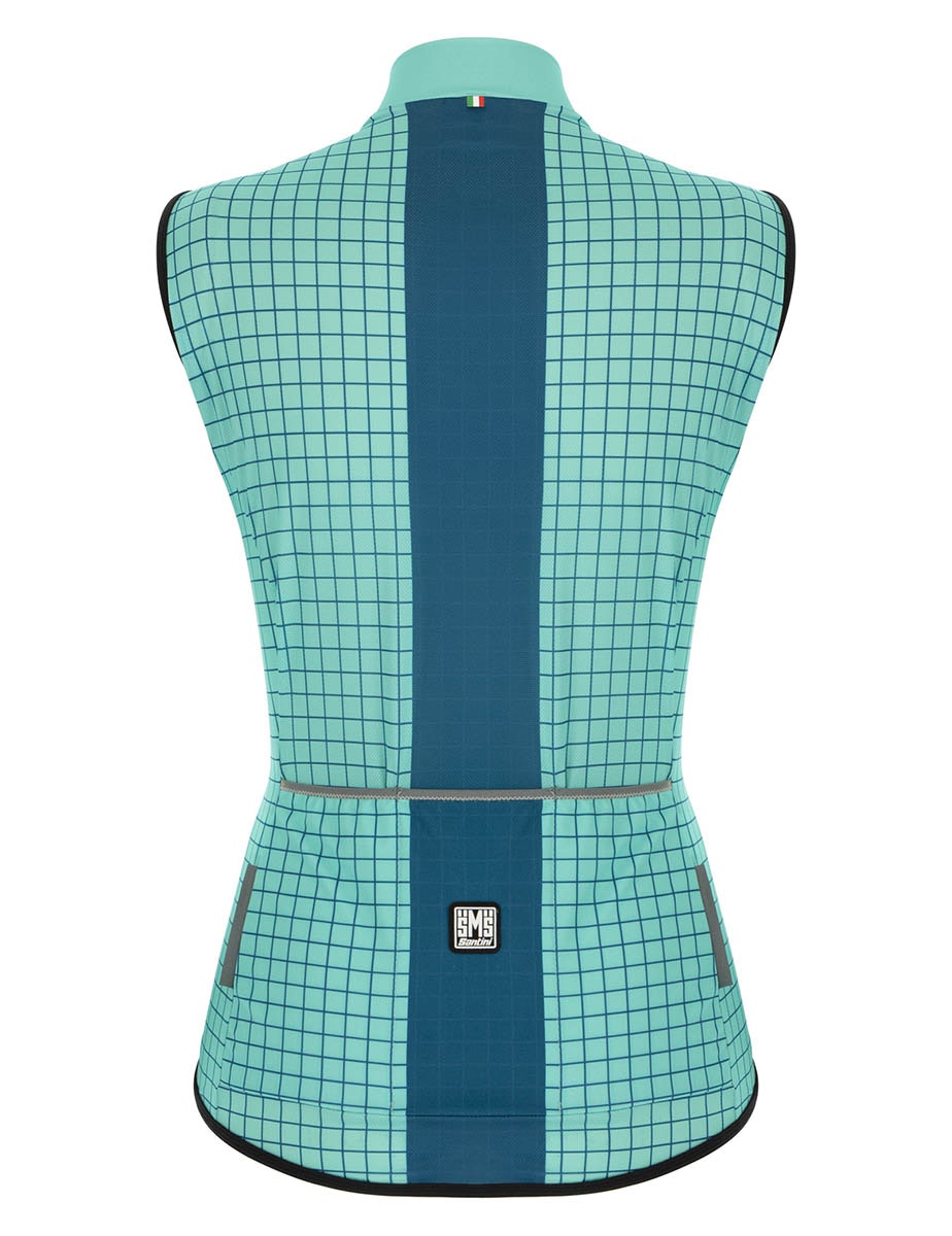 Download Santini Women's Nebula Wind Vest - Aqua/teal - Cycling and ...