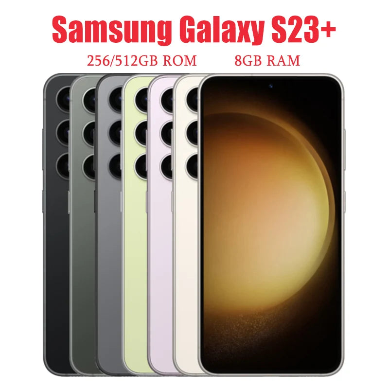 Original Unlocked Samsung Galaxy S23+ (S23 Plus) 5G S916U1 - 6.6" Smartphone with 8GB RAM, Snapdragon, NFC, Octa Core, Android, ROM 256/512GB