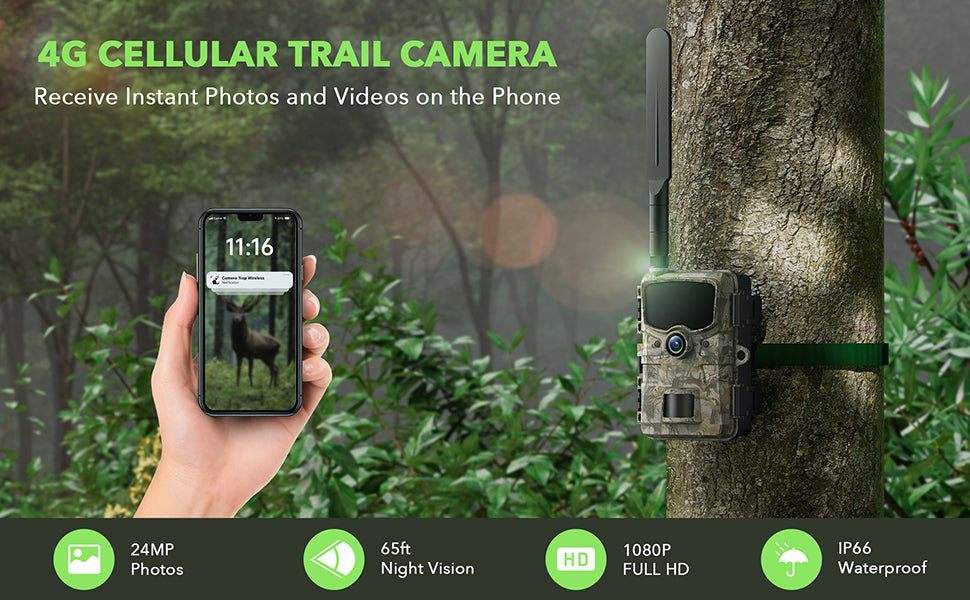 Celluar Trail Camera 4G LTE Wireless Game Camera