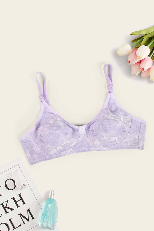 Real Women's Florina Embroidered Basic Cotton Bra