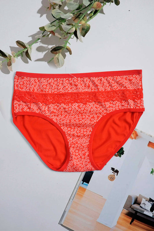 Yinidanya Women's Lace Design Polka Dots Printed Underwear