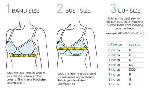 Strapless bra size